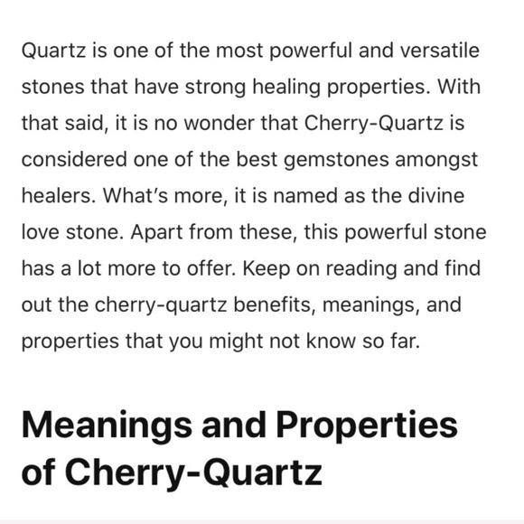 Child’s Cherry Quartz - Picture 5 of 5